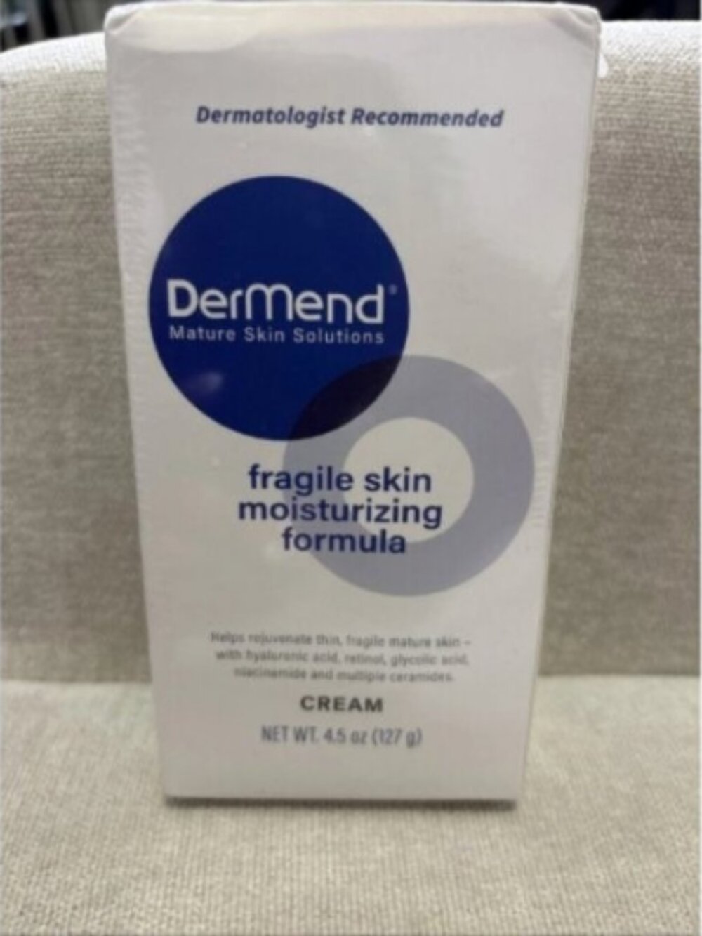 Dermend Fragile Skin Moisturizing Formula Cream, 4.5 Oz New